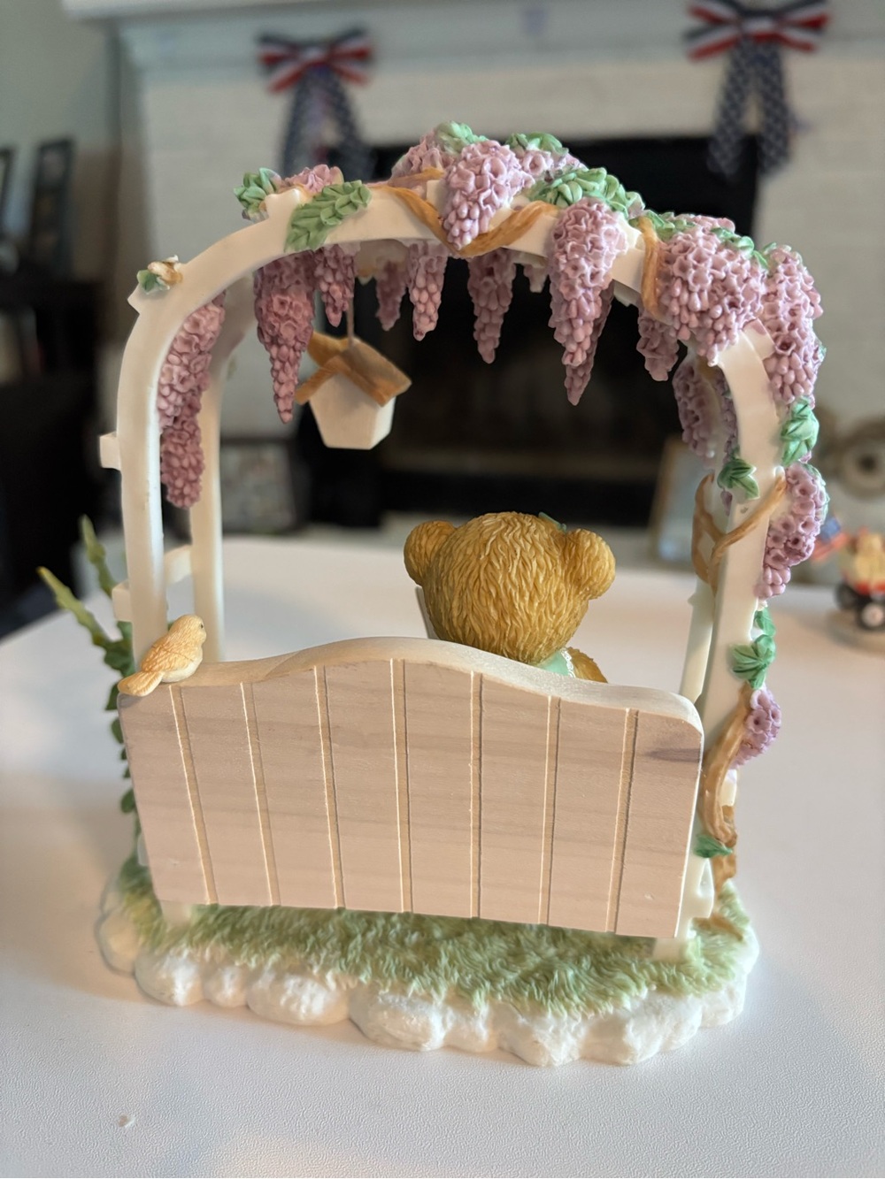 Cherished Teddies "GENEVIEVE" 2002 Membears Only Figurine Club Piece arbor swing - Picture 5 of 8